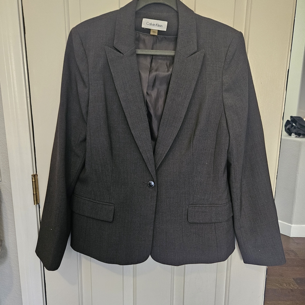 Calvin Klein Charcoal Women's Blazer
